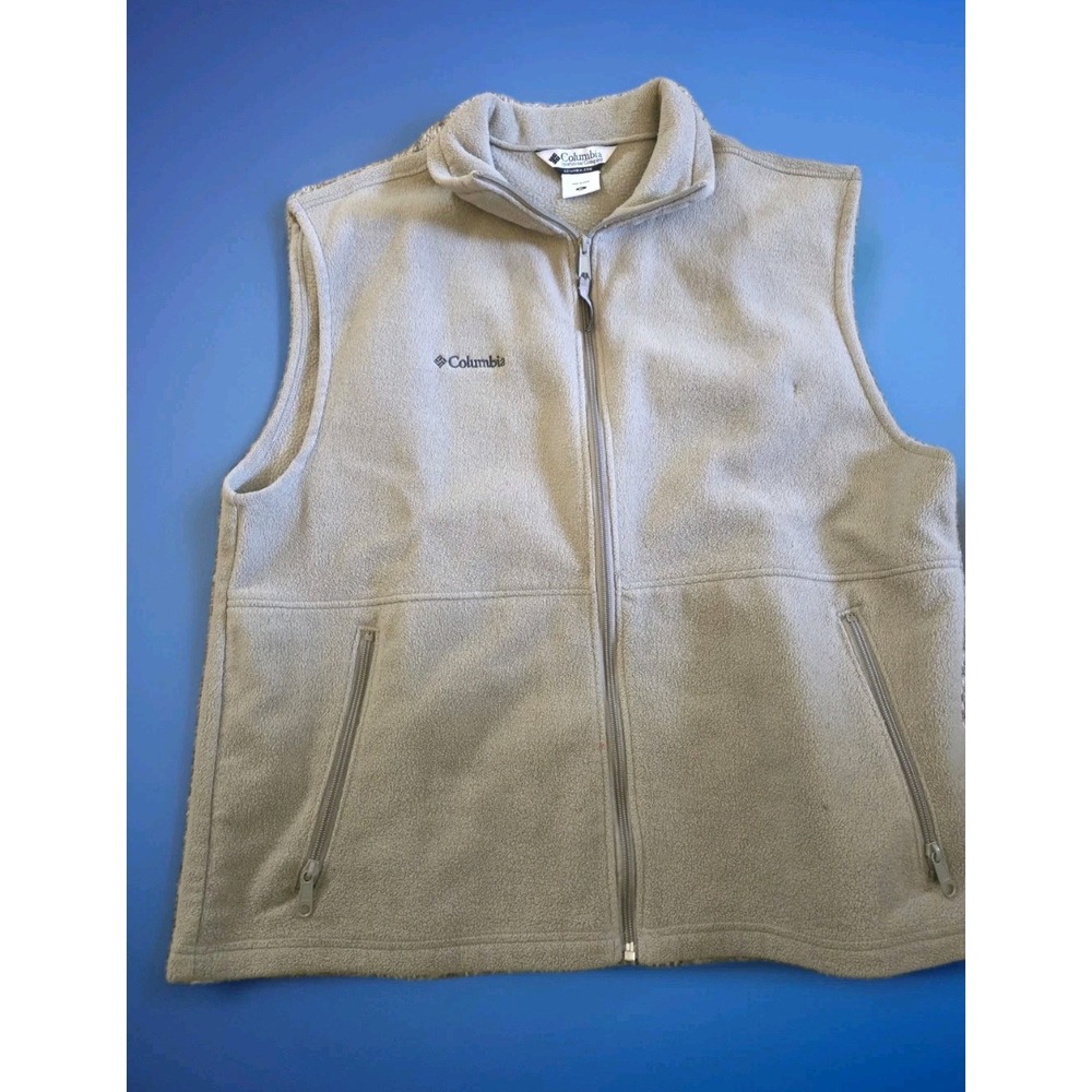 Columbia VEST Sz M Outerwear Full Zip Outdoors Hiking Pockets EUC FALL  WINTER
